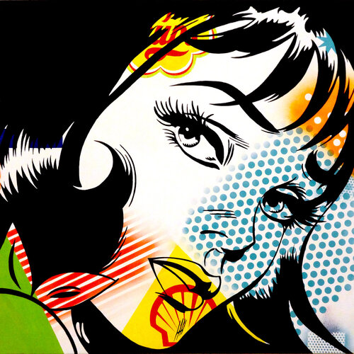 Blue Eyes Pop Logos Brands by DILLIES, Painting for Sale on Singulart