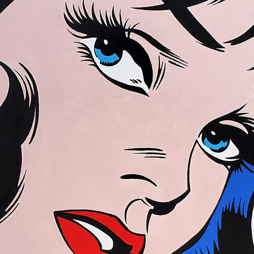BLUE EYES (colored) by DILLIES, Painting for Sale on Singulart