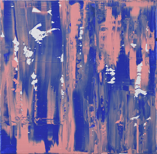 Abstract  Pink'n Blue by DILLIES, Painting for Sale on Singulart