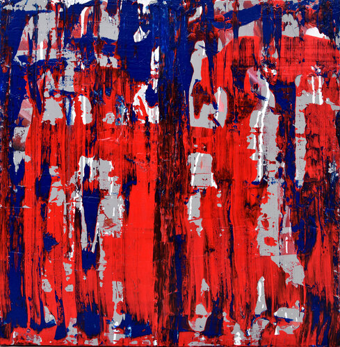 Abstract Red 'n Blue by DILLIES, Painting for Sale on Singulart