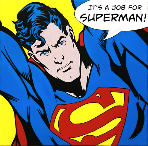 A JOB FOR SUPERMAN by DILLIES, Painting for Sale on Singulart