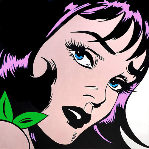 PINK BRUNETTE by DILLIES, Painting for Sale on Singulart