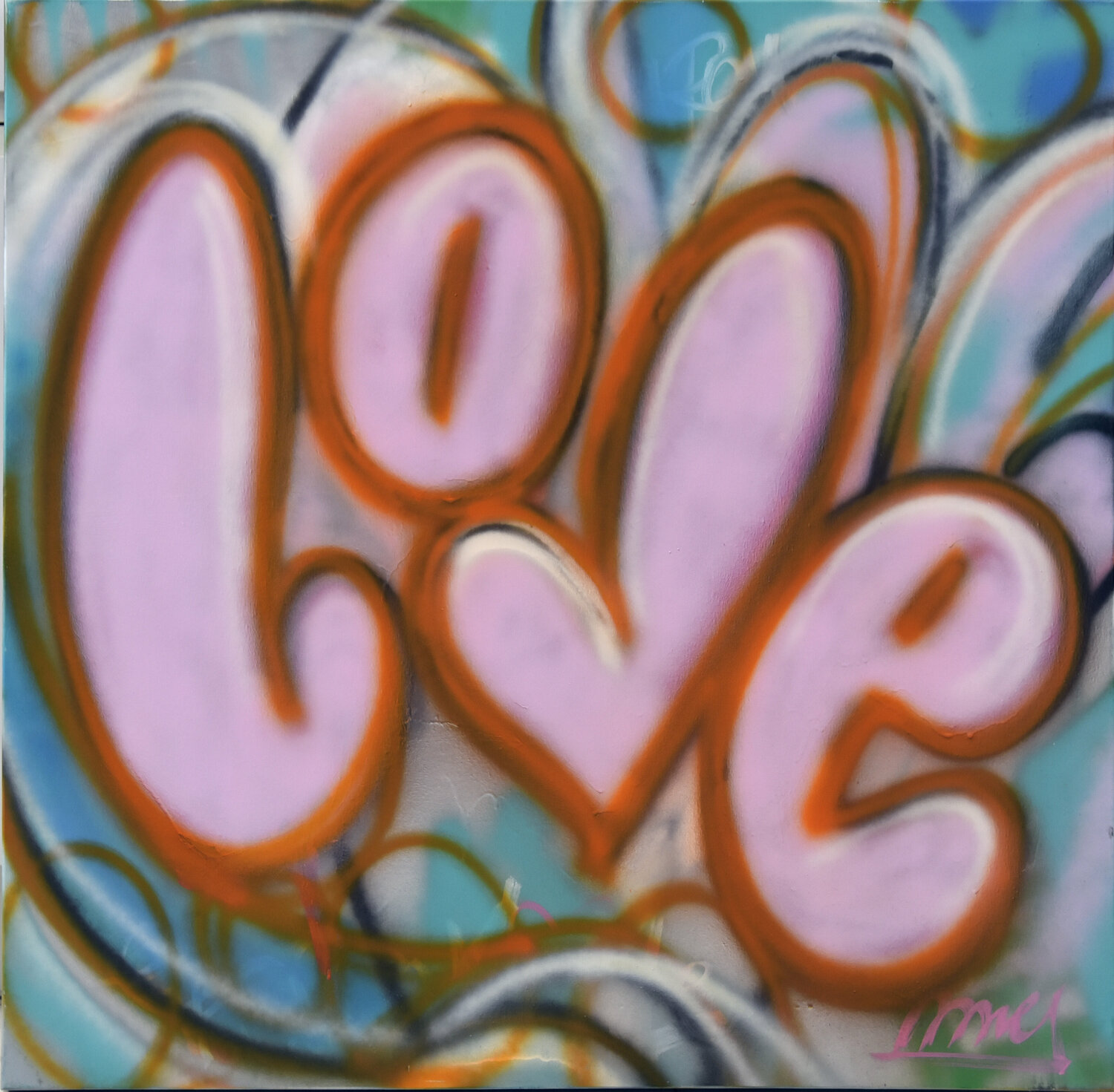 Love by DILLIES (2016) : Painting Acrylic, Spray Paint on Canvas - Singulart, image size:1500x1471