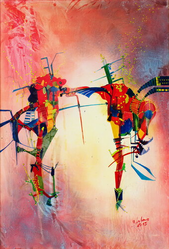 Yellow Points by Ulla M. Neuhaus, Painting for Sale on Singulart