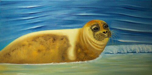 Seehund "Sir Aragorn" by Ulla M. Neuhaus, Painting for Sale on Singulart