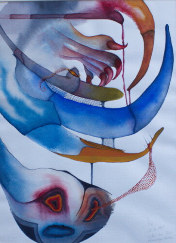 Fall der 5-schwänzigen Katze de Ulla M. Neuhaus, Pintura a la venta en Singulart