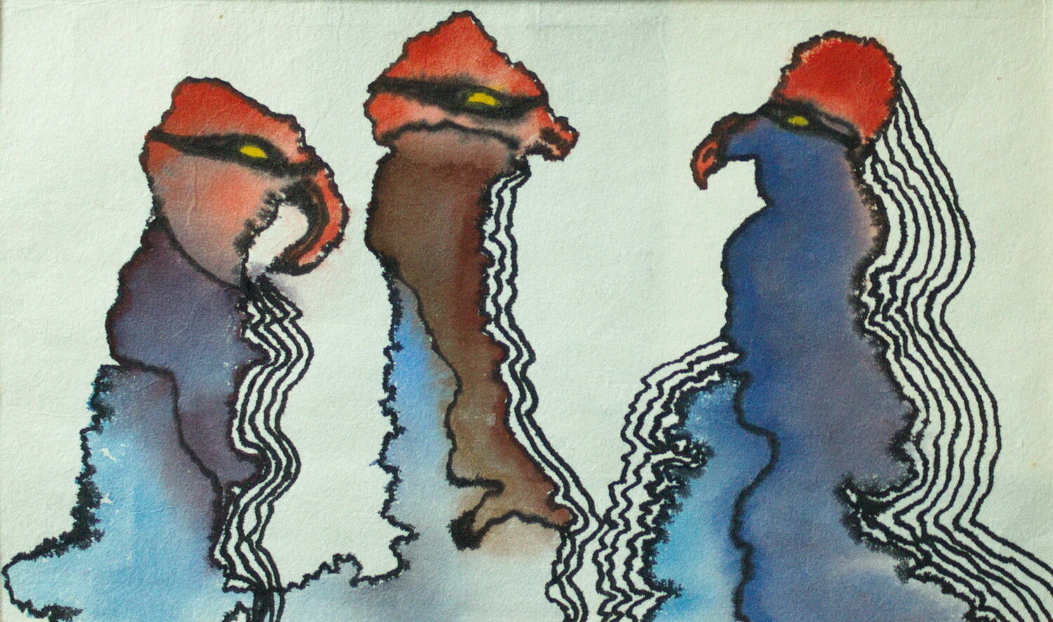 Drei Räuber Ulla M. Neuhaus Original painting for sale