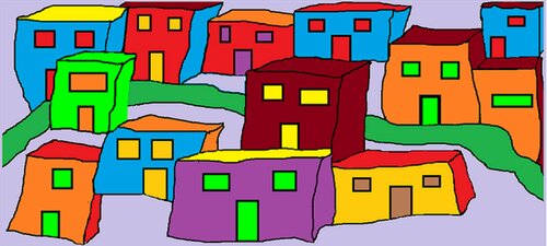 MI PUEBLO de Jose Maria Palacin Calvo, Pintura a la venta en Singulart