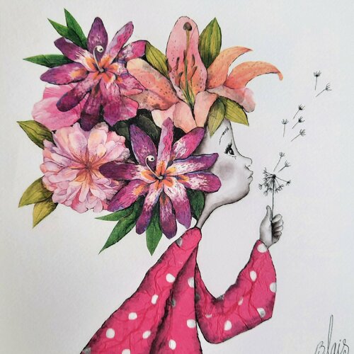 Ninon by Delphine Blais, Work on Paper for Sale on Singulart