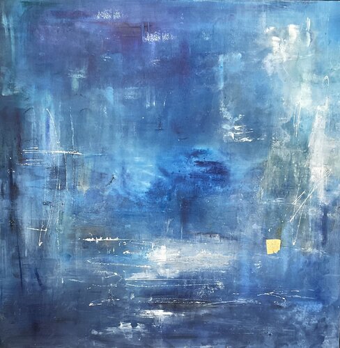 Bleu de bleu V van Christine Barth Mroz, Schilderij te koop op Singulart