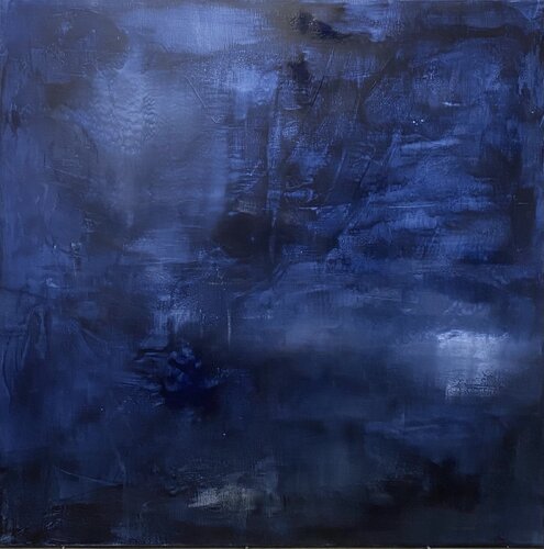 Tourmente bleue van Christine Barth Mroz, Schilderij te koop op Singulart