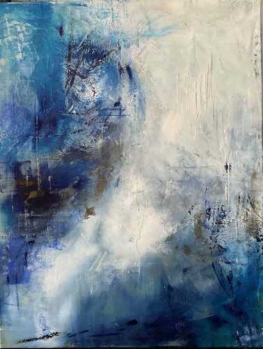 Averse de bleus by Christine Barth Mroz, 회화 for Sale on Singulart