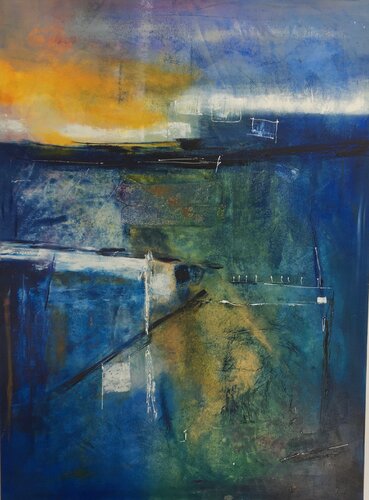 Une île entre ciel et terre by Christine Barth Mroz, 회화 for Sale on Singulart