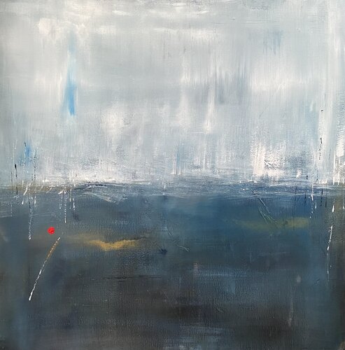 L horizon blanc by Christine Barth Mroz, 회화 for Sale on Singulart