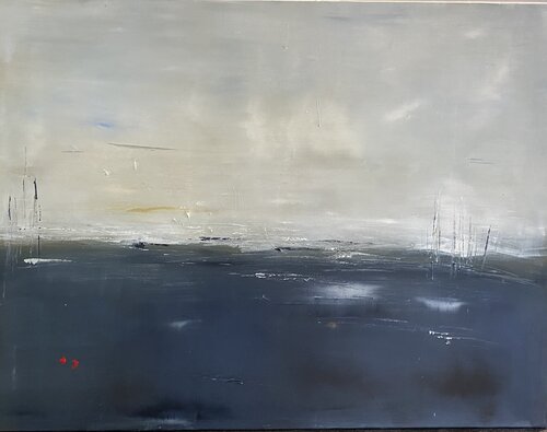 Ciel d or et d encre by Christine Barth Mroz, 회화 for Sale on Singulart
