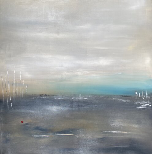 Resonance bleue by Christine Barth Mroz, 회화 for Sale on Singulart