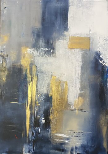 Glacier d or de Christine Barth Mroz, Pintura a la venta en Singulart