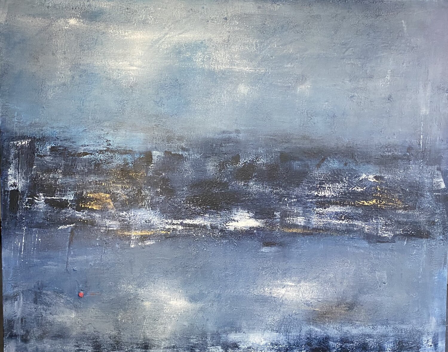 L écho du bleu Christine Barth Mroz Pintura original en venta