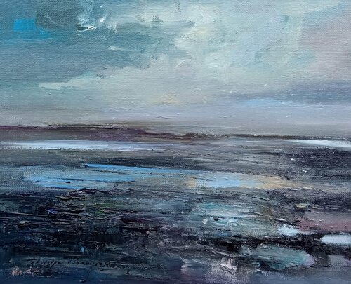 Contre jour sur le Men-Du à Carnac , réf : 2182 Philippe Perennou