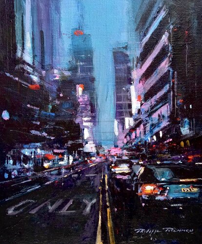 New York , Times Square , réf : 2312 di Philippe Perennou, Pittura in vendita su Singulart