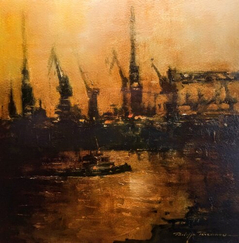 Hambourg 3 , réf : 2771 di Philippe Perennou, Pittura in vendita su Singulart