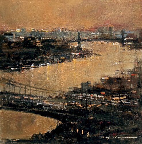 New York , East River  n° 2383 di Philippe Perennou, Pittura in vendita su Singulart