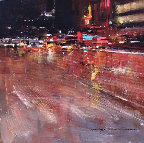 "impressions urbaines n° 2583 " série petits formats van Philippe Perennou, Schilderij te koop op Singulart