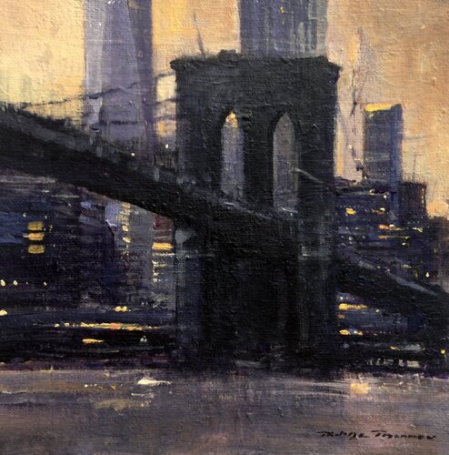 Brooklyn Bridge n° 2723 série petits formats di Philippe Perennou, Pittura in vendita su Singulart