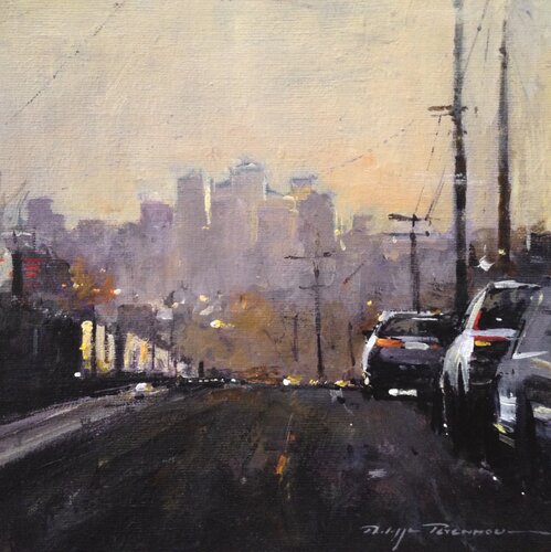 Los Angeles , n° 2713 série petits formats di Philippe Perennou, Pittura in vendita su Singulart