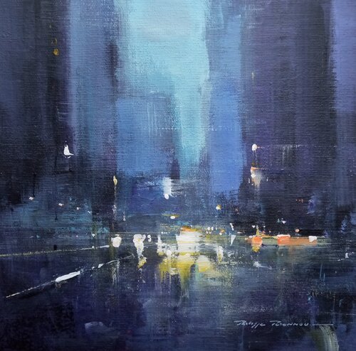 "Impressions urbaines" n° 214 série petits formats van Philippe Perennou, Schilderij te koop op Singulart