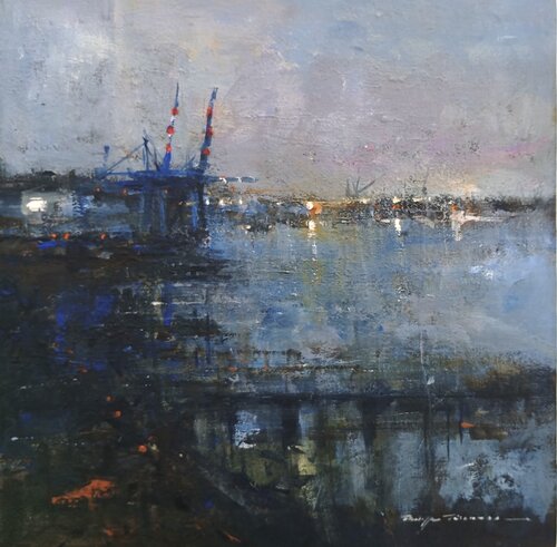 Saint Nazaire N° 274 de Philippe Perennou, Pintura a la venta en Singulart