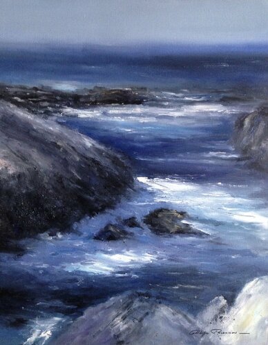 "Belle île en mer"  réf : 9114 van Philippe Perennou, Schilderij te koop op Singulart