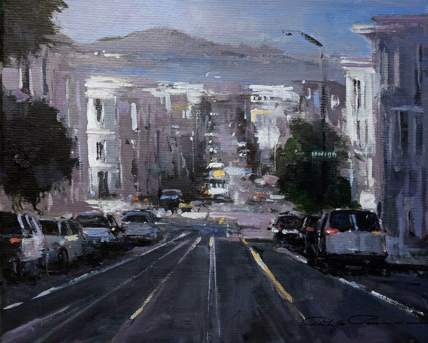 San Francisco ,  Mason street,  réf : 272 Philippe Perennou Originalgemälde zu verkaufen
