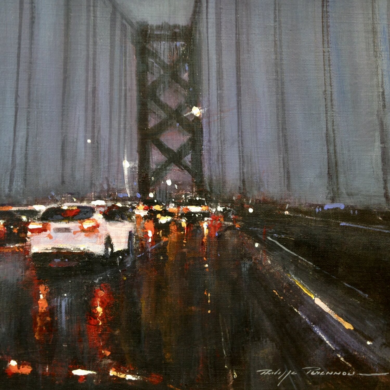 Bay Bridge , San Francisco , réf : 2173 Philippe Perennou Originalgemälde zu verkaufen