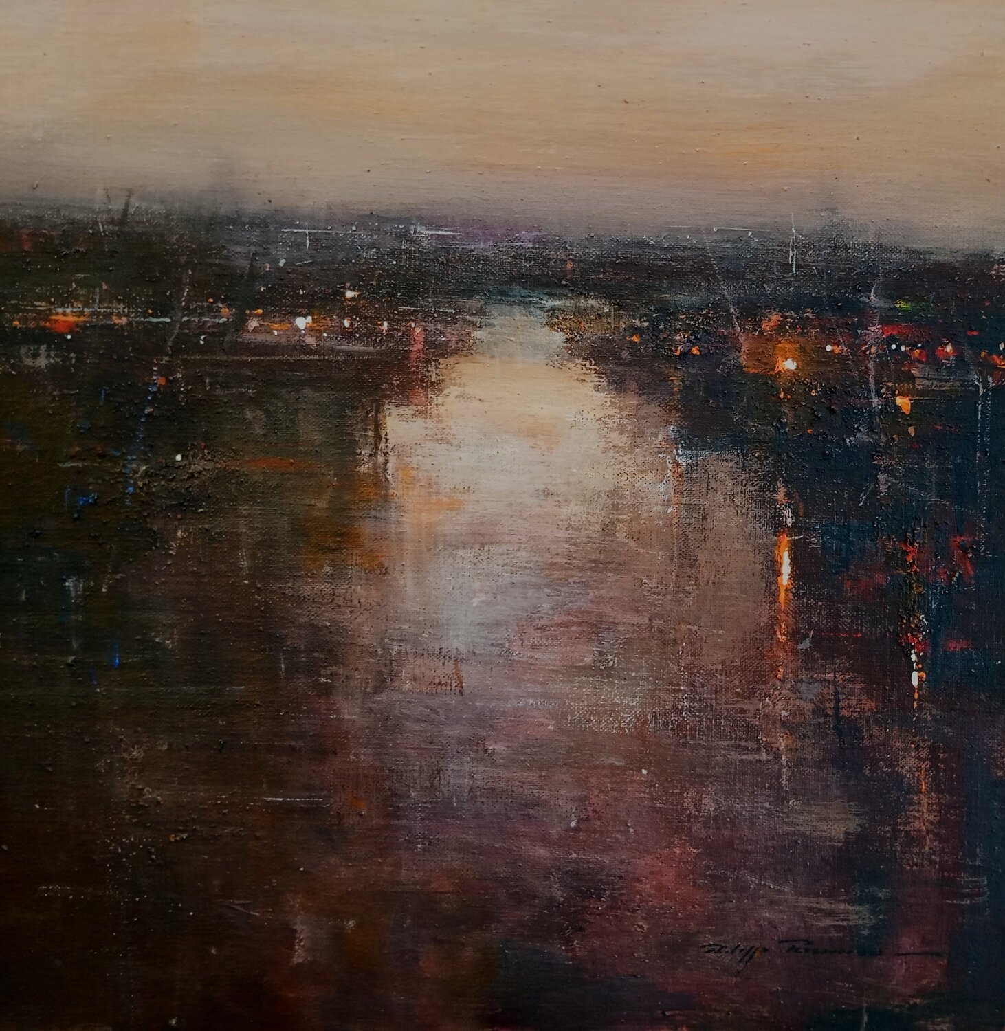 Impression portuaire, Nantes N° 2245 Philippe Perennou Originalgemälde zu verkaufen