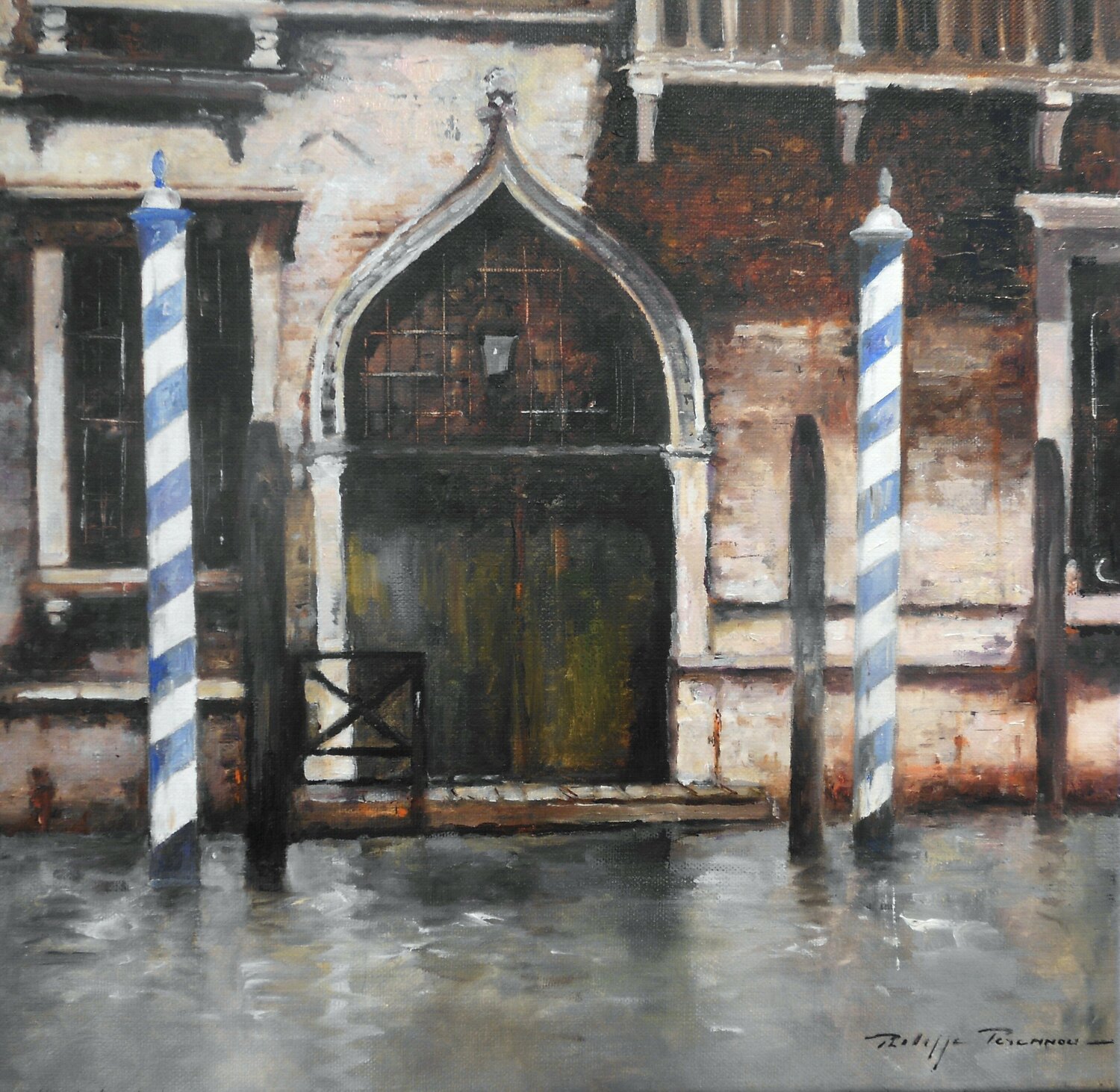 Venise "palais San Bernardo" réf : 7317 Philippe Perennou Originalgemälde zu verkaufen