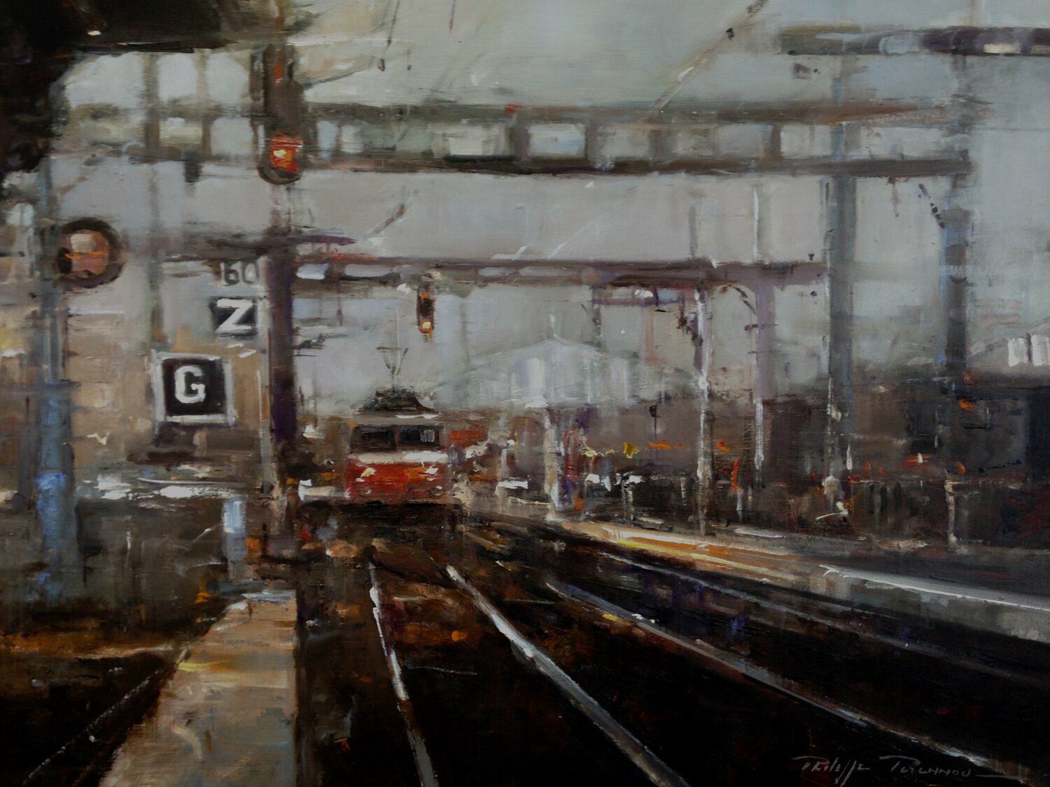 Railway station 3 , réf : 220 Philippe Perennou