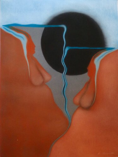 Womanscape  2 van Chris Baumgartner, Werk op papier te koop op Singulart