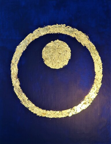 Golden cercles di Anne-Sophie A Bettembourg, Pittura in vendita su Singulart