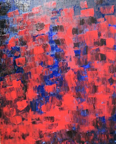 Blue and Red van Anne-Sophie A Bettembourg, Schilderij te koop op Singulart