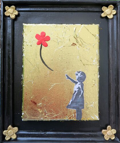 Golden POPART di Anne-Sophie A Bettembourg, Pittura in vendita su Singulart