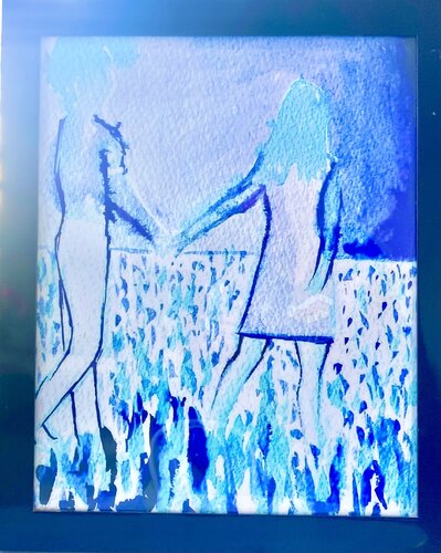 Blue dream by Anne-Sophie A Bettembourg, Work on Paper for Sale on Singulart