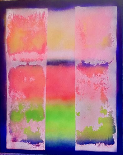 Sunset  by the window di Anne-Sophie A Bettembourg, Pittura in vendita su Singulart
