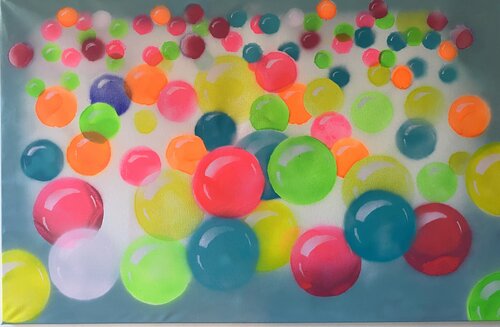 Multicolor Bubbles von Anne-Sophie A Bettembourg, Druck kaufen auf Singulart