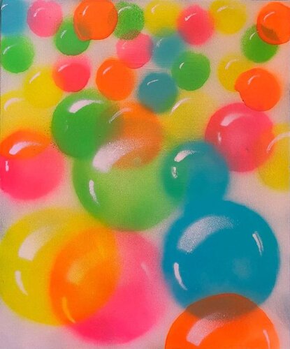 Little multicolor bubble di Anne-Sophie A Bettembourg, Stampa in vendita su Singulart