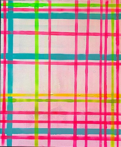 Spring fluo lines par Anne-Sophie A Bettembourg, Peinture en vente sur Singulart