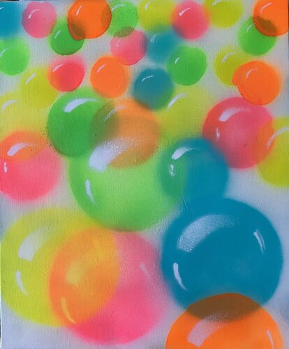 Little Multicolor Bubbles di Anne-Sophie A Bettembourg, Stampa in vendita su Singulart