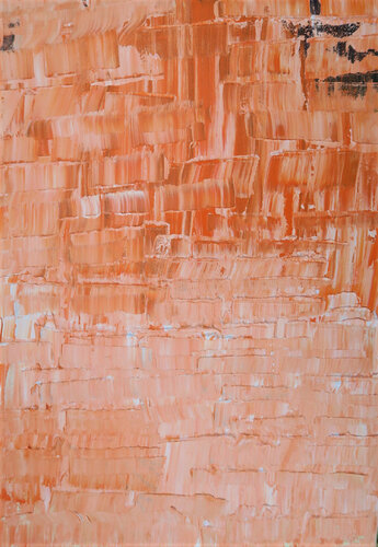 Orange and white di Anne-Sophie A Bettembourg, Pittura in vendita su Singulart