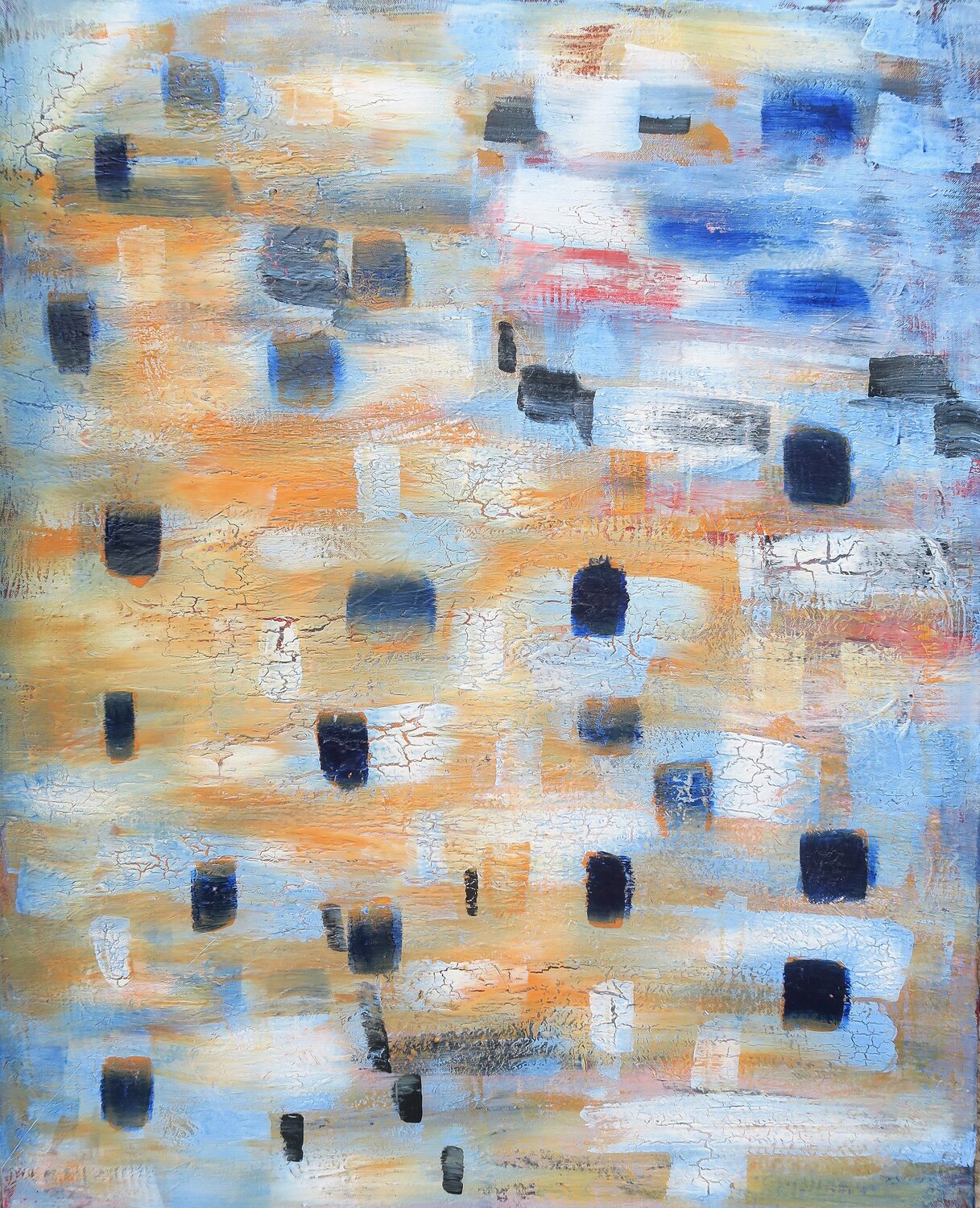 Blue and Orange dreams Anne-Sophie A Bettembourg Originalgemälde zu verkaufen