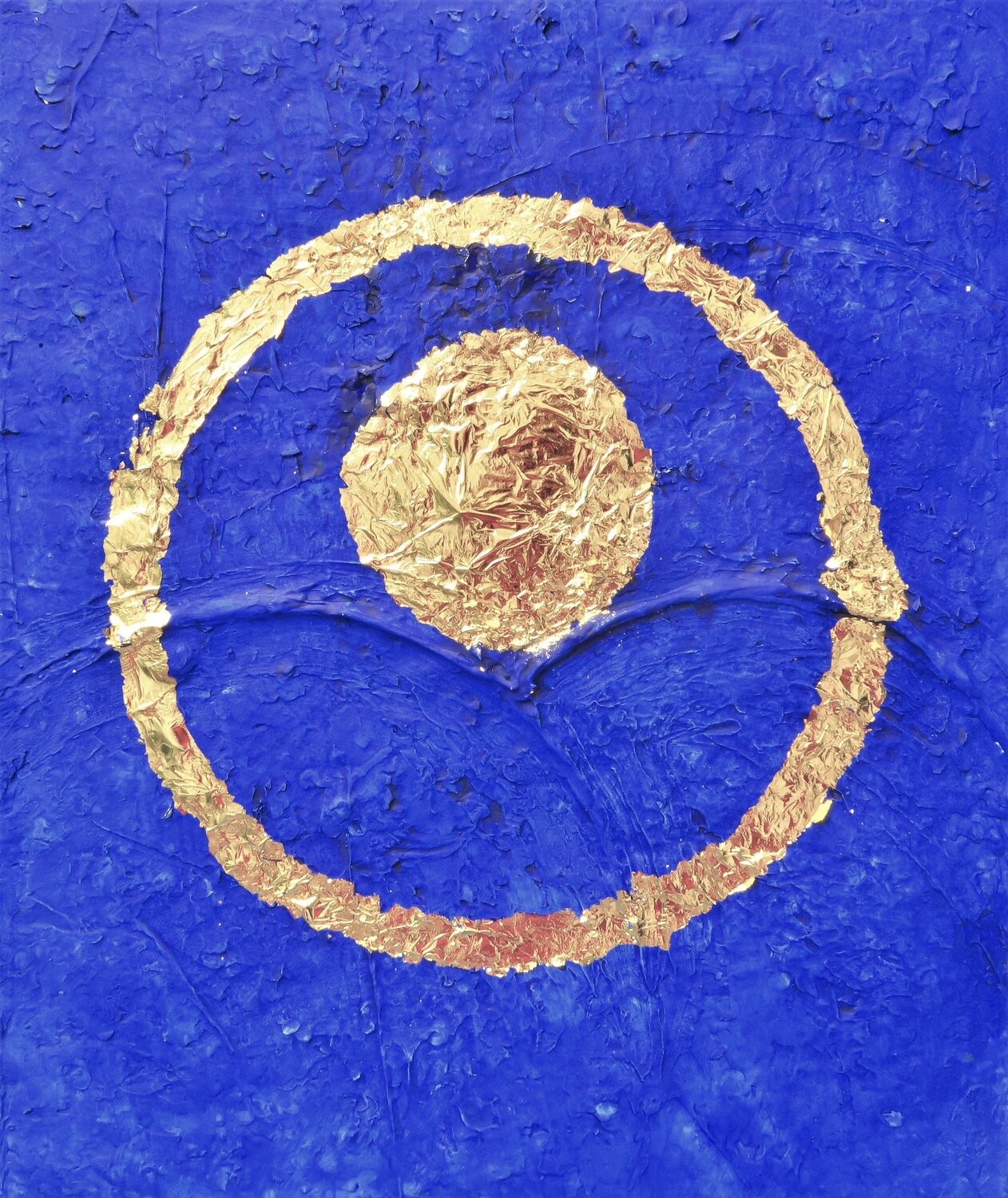 Blue Golden space Anne-Sophie A Bettembourg Originalgemälde zu verkaufen